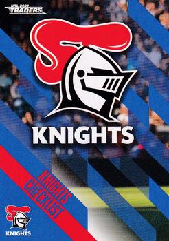 2021 NRL Traders #071 Newcastle Knights Checklist Front